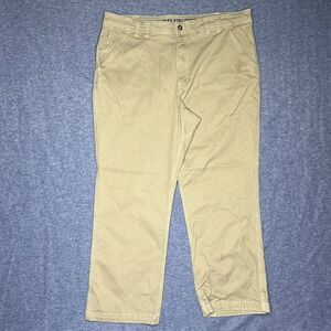 Duluth Trading Co Relaxed Fit Flex Firehose Work Pants Utility 36x28 Khaki Read‎